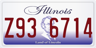 IL license plate Z936714