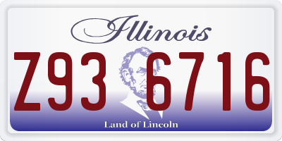 IL license plate Z936716