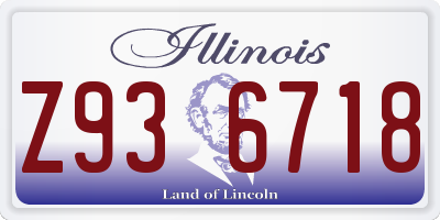 IL license plate Z936718