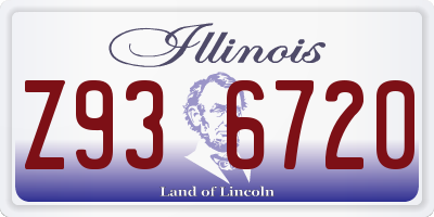 IL license plate Z936720