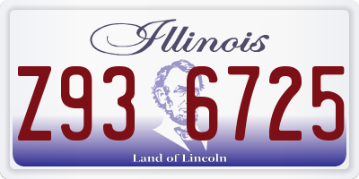 IL license plate Z936725
