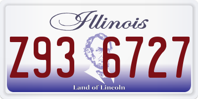 IL license plate Z936727
