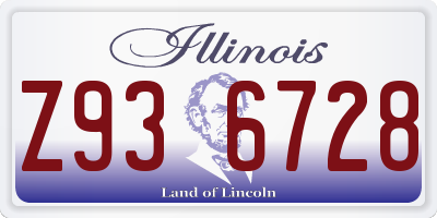 IL license plate Z936728