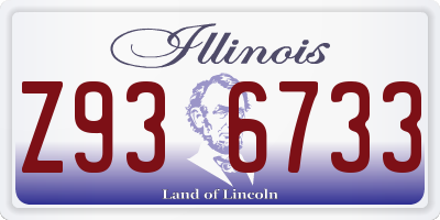 IL license plate Z936733
