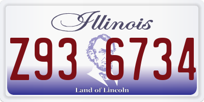 IL license plate Z936734