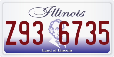 IL license plate Z936735