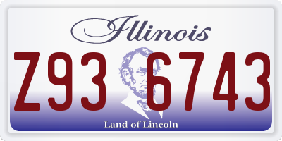 IL license plate Z936743