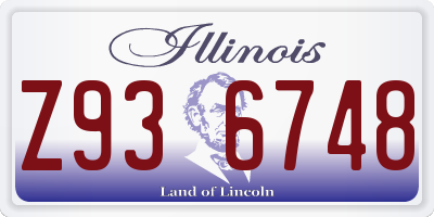IL license plate Z936748