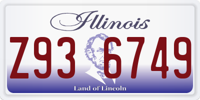 IL license plate Z936749