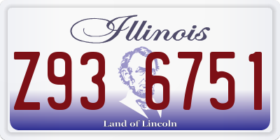 IL license plate Z936751