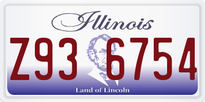 IL license plate Z936754