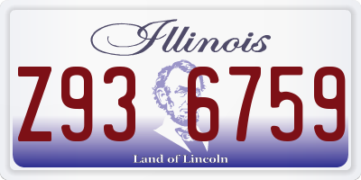 IL license plate Z936759