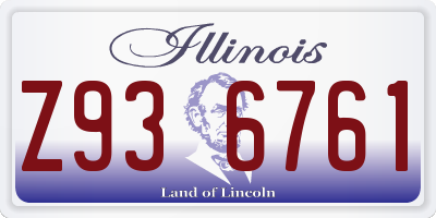 IL license plate Z936761