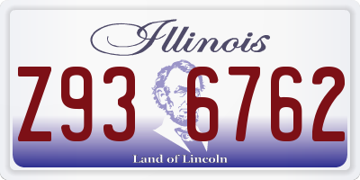 IL license plate Z936762