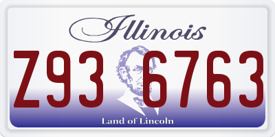 IL license plate Z936763