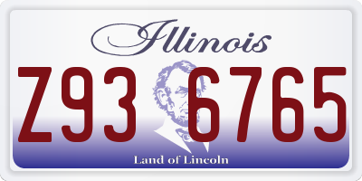 IL license plate Z936765