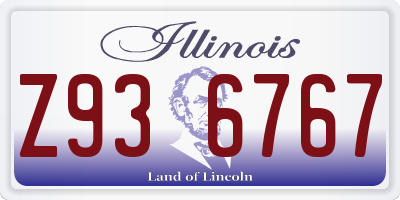 IL license plate Z936767