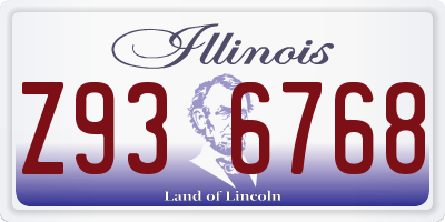 IL license plate Z936768