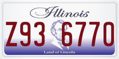 IL license plate Z936770