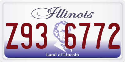 IL license plate Z936772