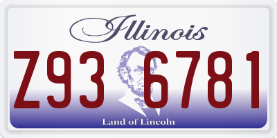 IL license plate Z936781