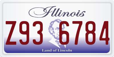 IL license plate Z936784