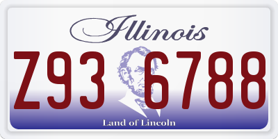 IL license plate Z936788