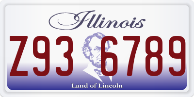 IL license plate Z936789