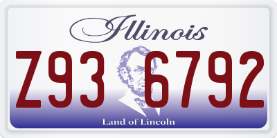 IL license plate Z936792