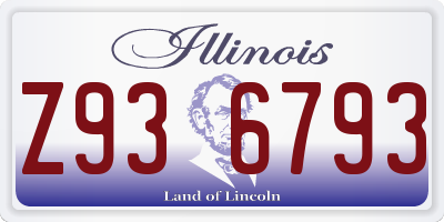 IL license plate Z936793