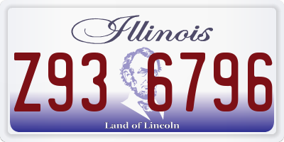 IL license plate Z936796