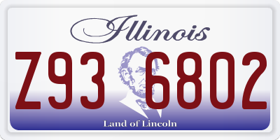 IL license plate Z936802