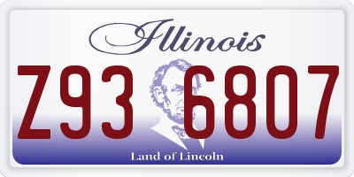 IL license plate Z936807