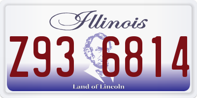 IL license plate Z936814