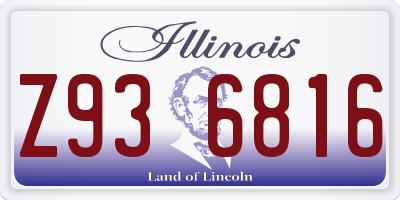 IL license plate Z936816