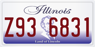IL license plate Z936831