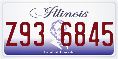 IL license plate Z936845