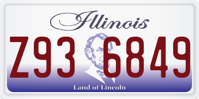 IL license plate Z936849