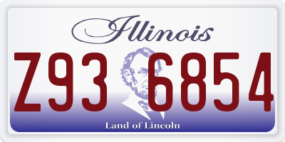 IL license plate Z936854