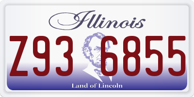 IL license plate Z936855