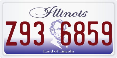 IL license plate Z936859