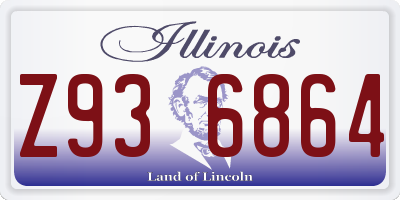 IL license plate Z936864