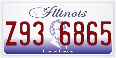 IL license plate Z936865