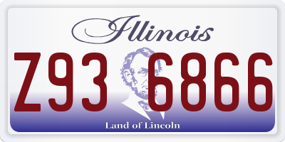 IL license plate Z936866