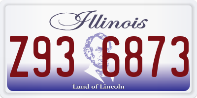 IL license plate Z936873