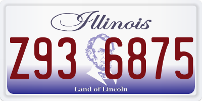 IL license plate Z936875