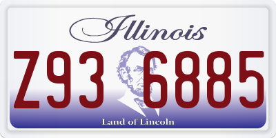 IL license plate Z936885