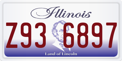 IL license plate Z936897