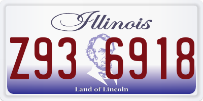 IL license plate Z936918