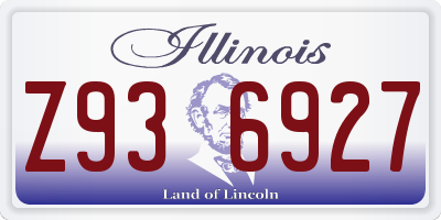 IL license plate Z936927
